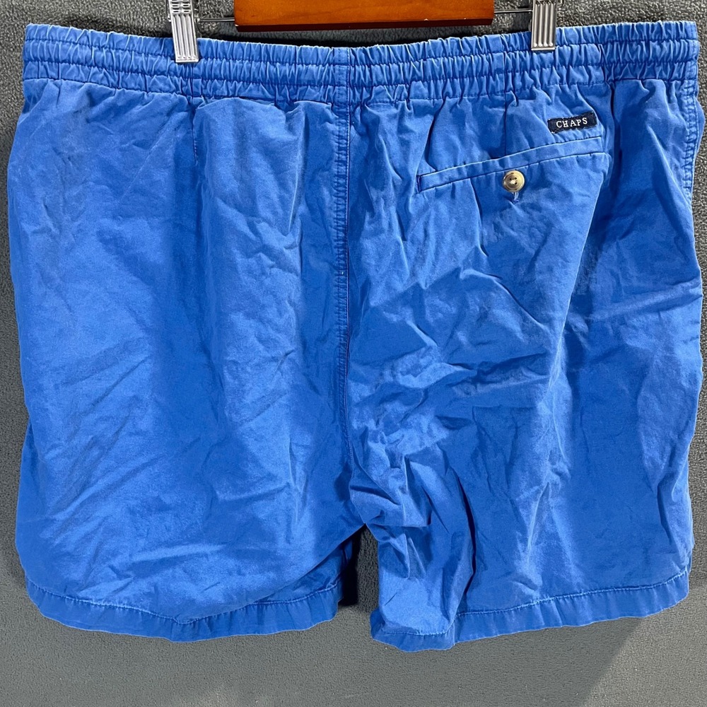 Chaps Sport Mens Blue Cotton Elastic Waist Drawstring Casual Shorts Size Large